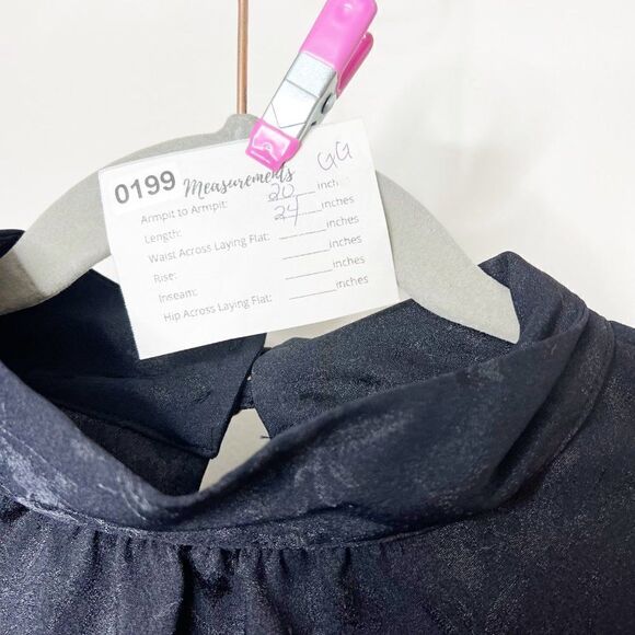 Calvin Klein Shirt Womens M Black Floral Mock Neck Sleeveless Keyhole Back Tank - Picture 6 of 6